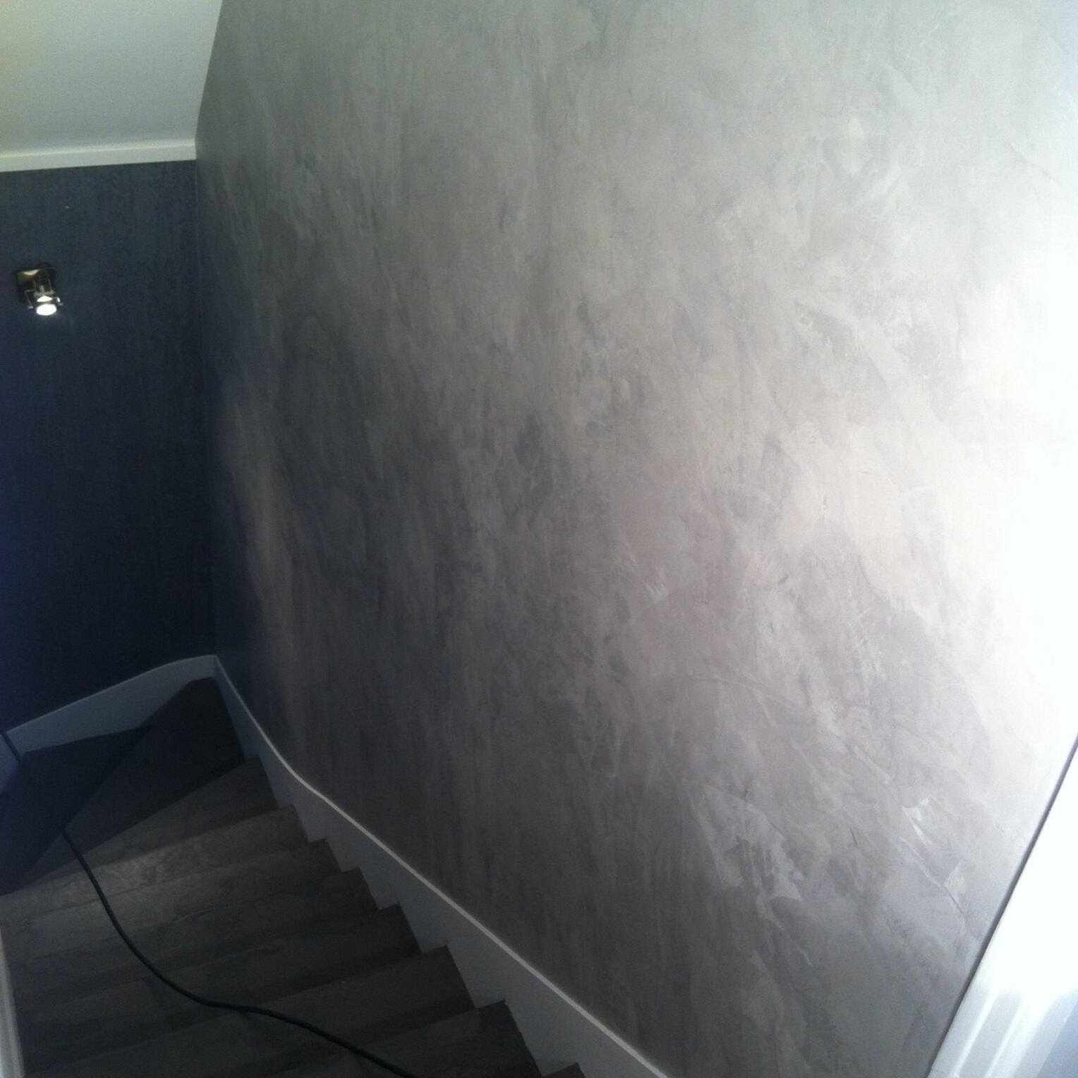 Plaster effect : Brushed steel