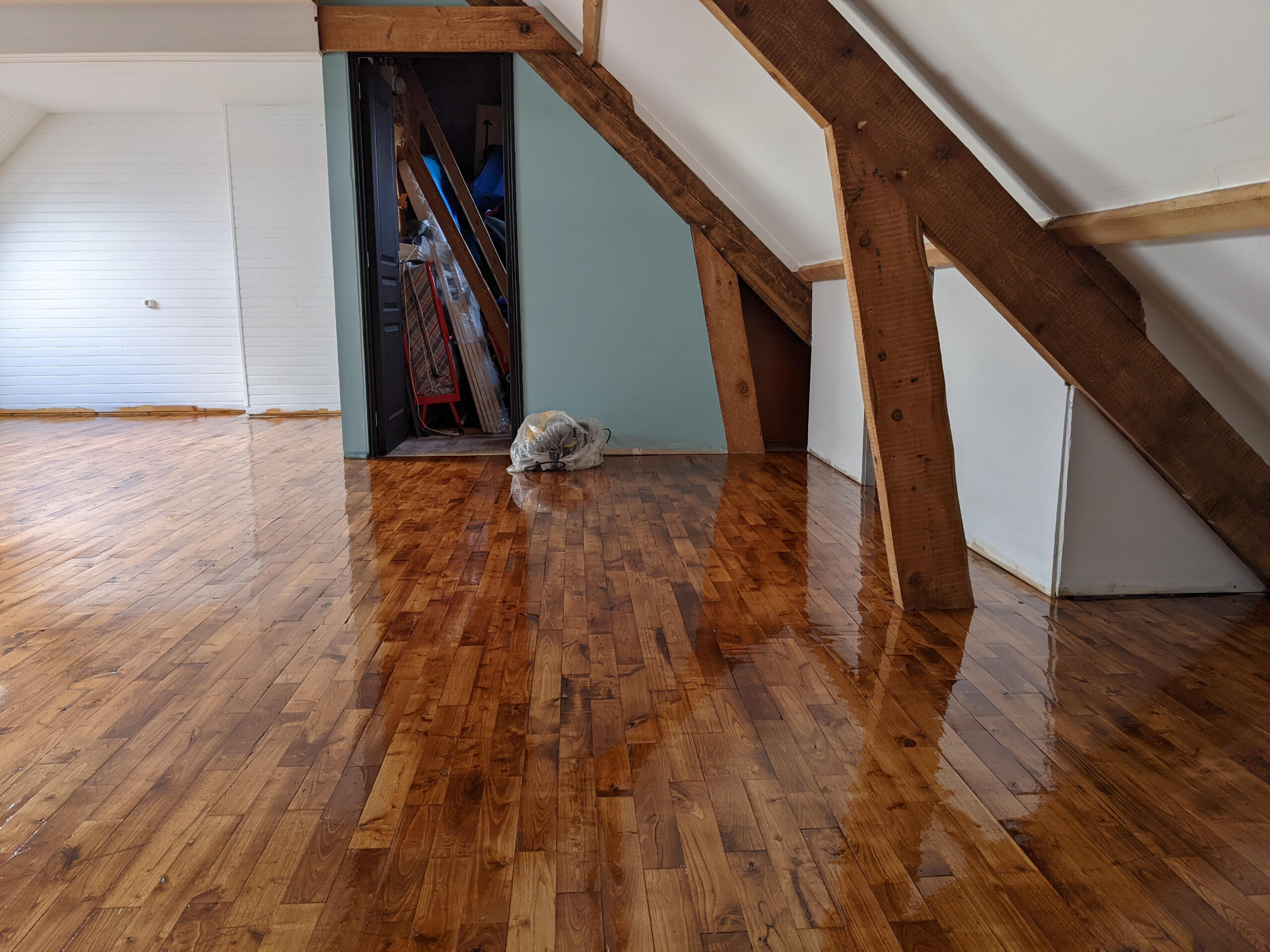 Attic house in progress